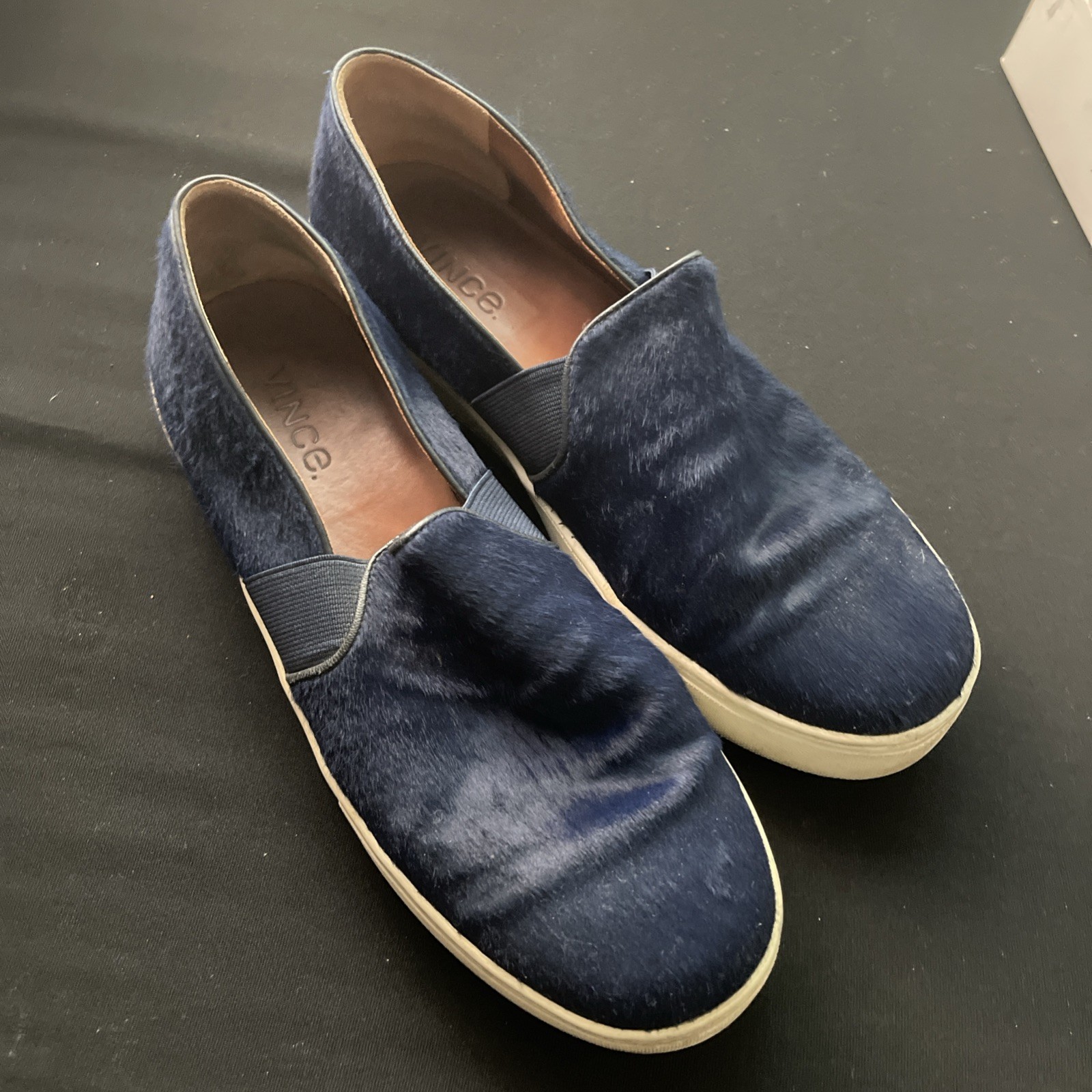 PONY Sneaker stile furgone in pelle con capelli di cavallo blu taglia 9 classica