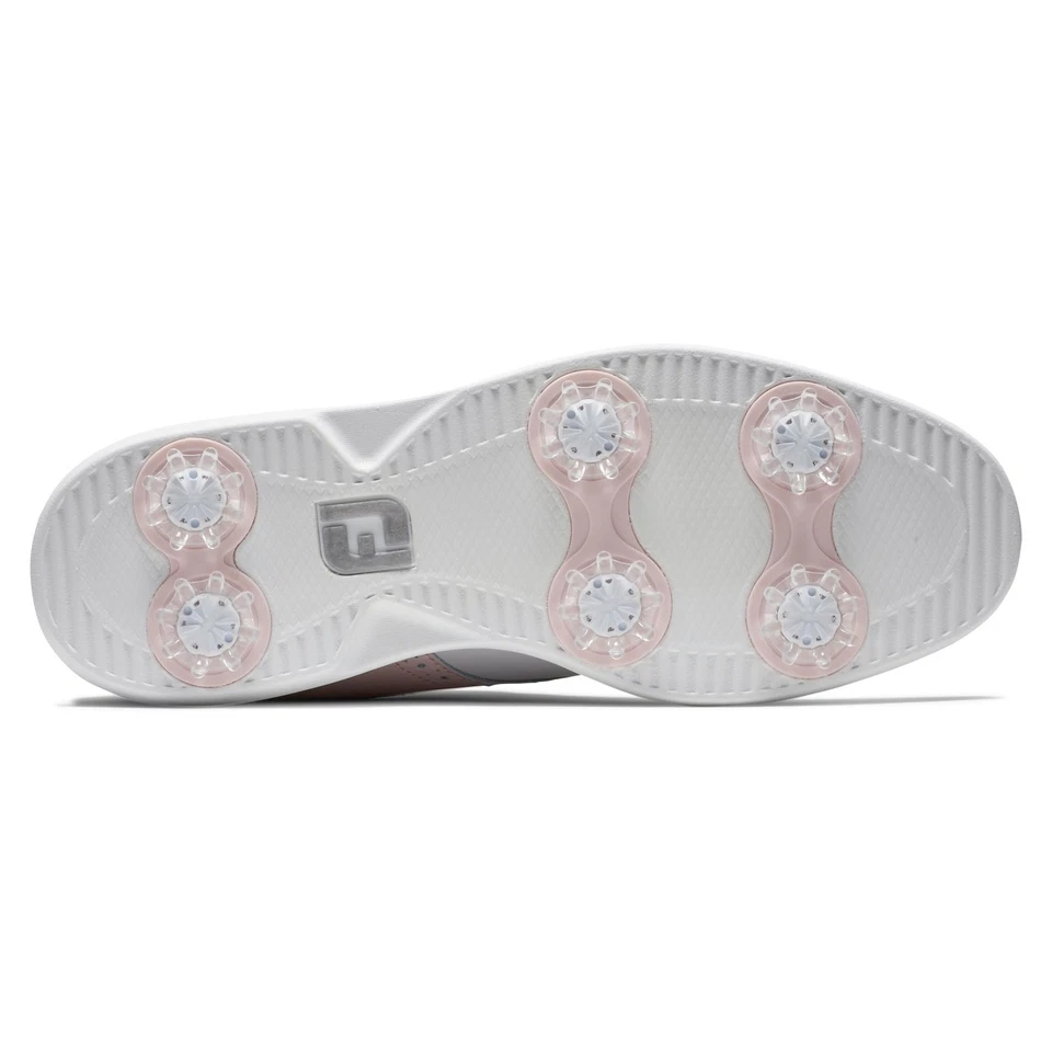 FootJoy Women's Traditions Golf Shoe 8 Light Grey/Pink - Image 4 of 4