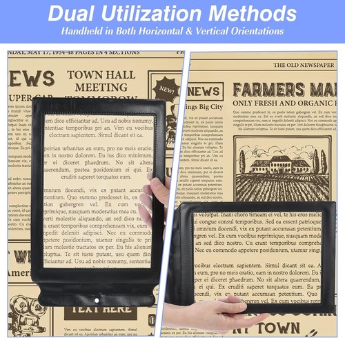 5X Full Magnifying Sheet for Reading, 8.8 X 6.3 Inch Bendable Handheld Page UK - Picture 6 of 8