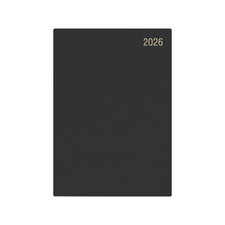 A5 Day to Page 2026 Business Diary Full Year Desk Planner Hardback – Black
