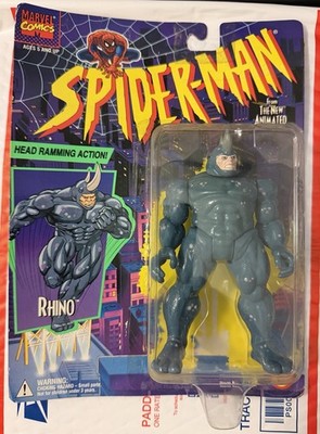 Toy Biz Spider-Man Animated Series Rhino Head Ramming Action Figure 1994