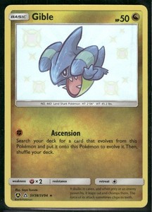 Gible Shiny Holo Rare Hidden Fates: Shiny Vault SV38/SV94 NM