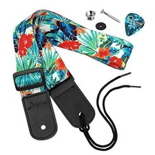 Ukulele Strap Hawaiian Adjustable Uke Shoulder Strap for Soprano Concert Flower
