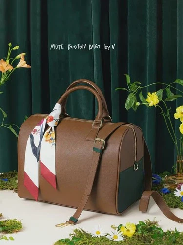 BTS Artist Made Collection V Taehyung Mute Boston Bag W/Box K-POP Official Goods image 2