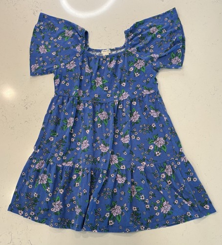 CREWCUTS Little Girl’s Size 8 Floral Tiered Dress Flutter Sleeves Cottagecore - Picture 4 of 12