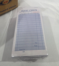 2-Part Guest Check receipt book carbonless 10 books-Free shipping