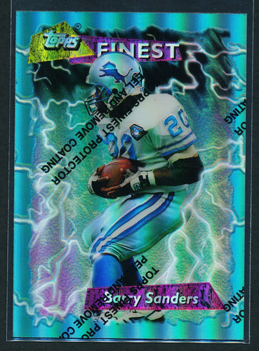 Barry Sanders [w/ Coating] #166 1995 Topps Finest Boosters card