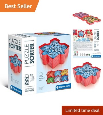 Effortless Jigsaw Puzzle Sorting with 6 Puzzle-Shaped Trays for Every Enthusiast