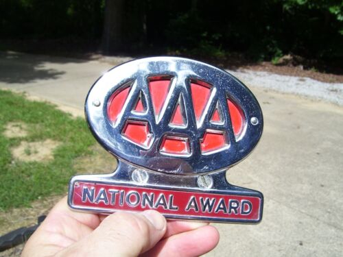 1950s Antique AAA License plate topper auto Vintage Chevy Ford Hot rat Rod 55 57