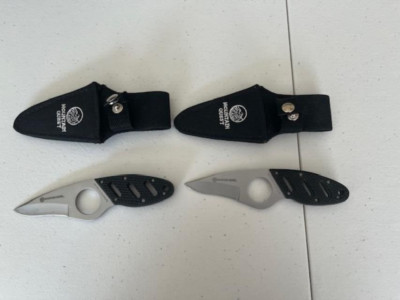 LOT OF 2 KUTMASTER MOUNTAIN QUEST BOOT KNIFE WITH CASE