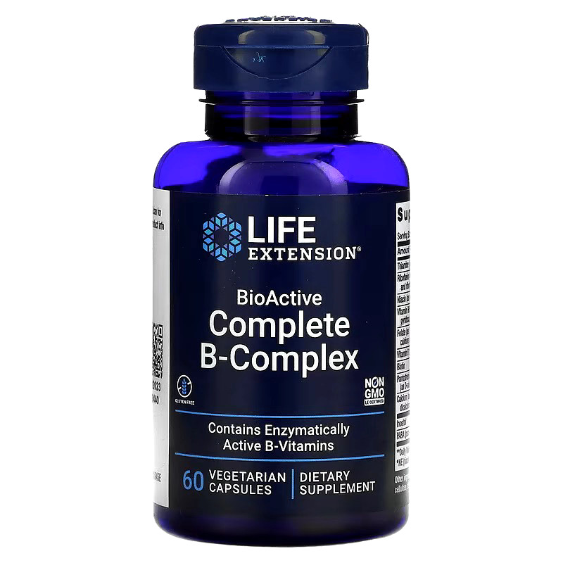 Complexe complet de vitamines B BioActive Life Extension pour rester actif toute la journée