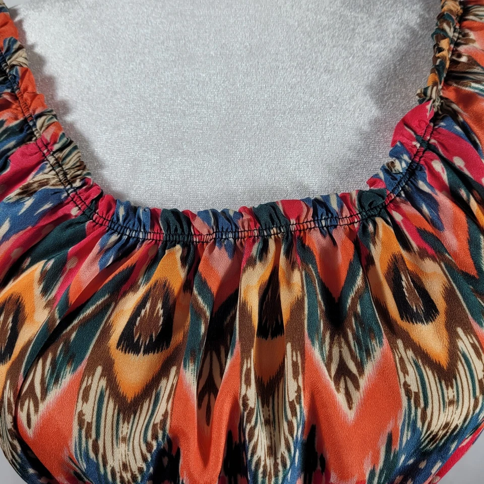 Vestido corto informal Studio M talla S informal para mujer Ikat multicolor Foto 2 de 4