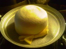 GWENN PENNINGTON NEW YORK PARIS EXCULSIVE DOVE GRAY WHITE YELLOW VELVET RIBBON H