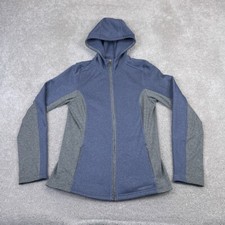 Exofficio Jacket Womens Small Gray Thermique Full Zip Hooded Hoodie Thumbholes