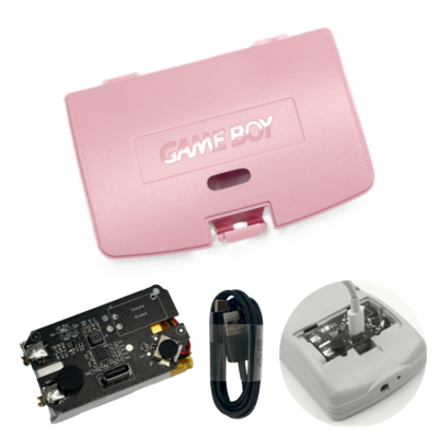 その他 GBC type C Game Boy Color GBC USB-C Battery 1500 mAh 3.7 V w/ LIGHT PINK