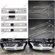 White DRL Light guide strip LED boards For Audi Q7 2017 2018 2019 LED Headlight