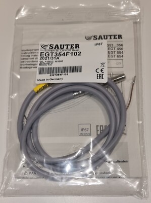 10x SAUTER EGT354F102 1m KABELTEMPERATURSENSOR -35 100°C Ni1000 IP67 