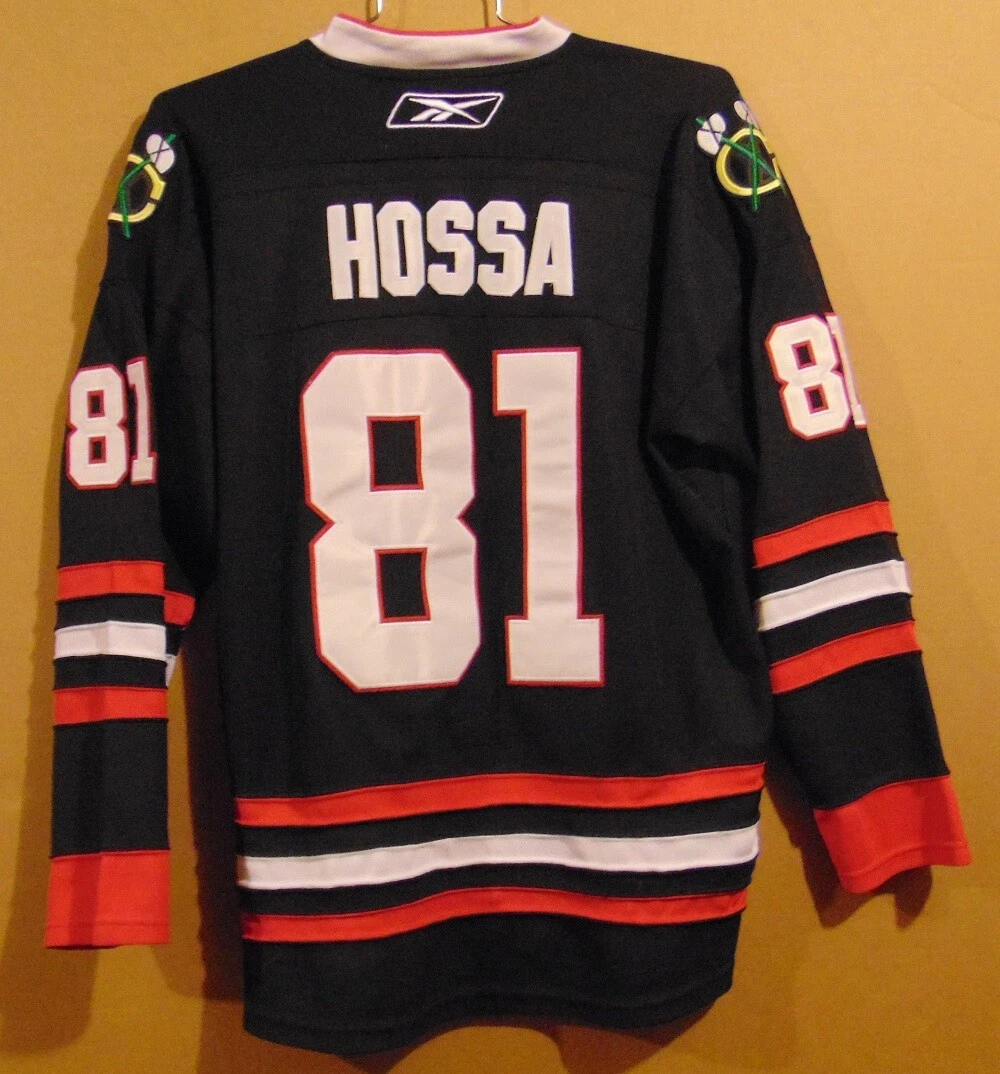 Chicago Blackhawks Marian Hossa Black T Shirt Jersey