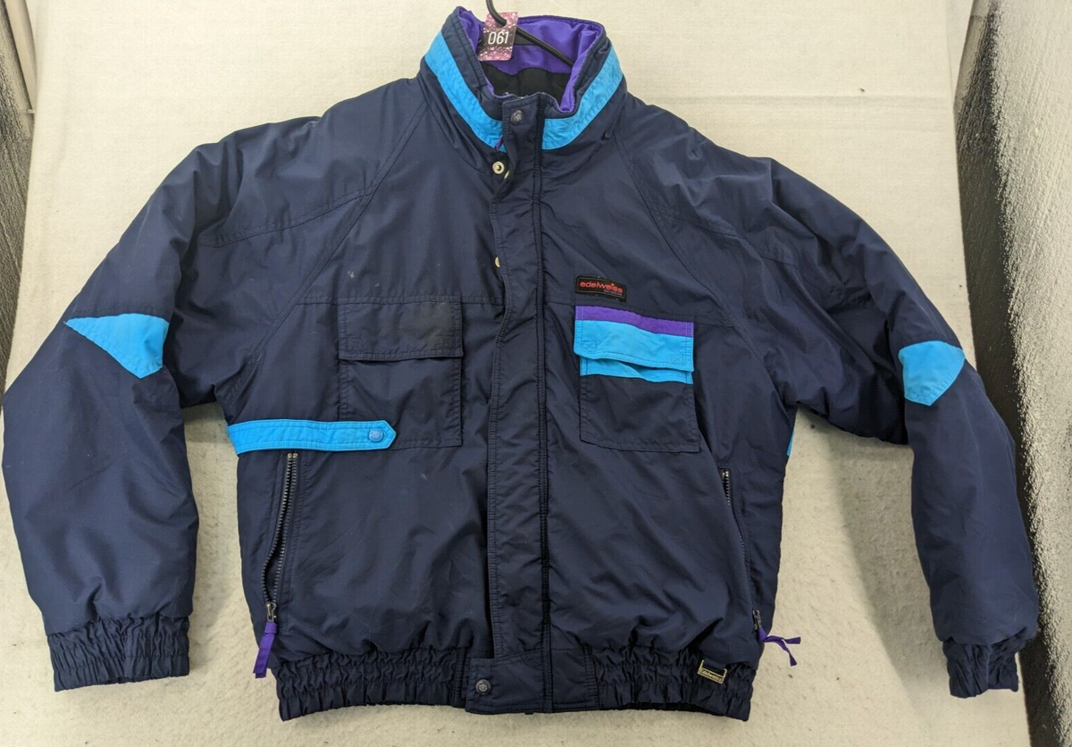 Vintage Edelweiss Coat Mens Large 80s Ski Jacket Winter Warm Vintage Edelweiss Coat Mens Large 80s Ski Jacket Winter Warm