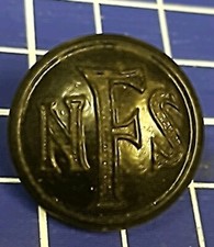 NFS Tunic button. WW2 fireservice Black plastic type