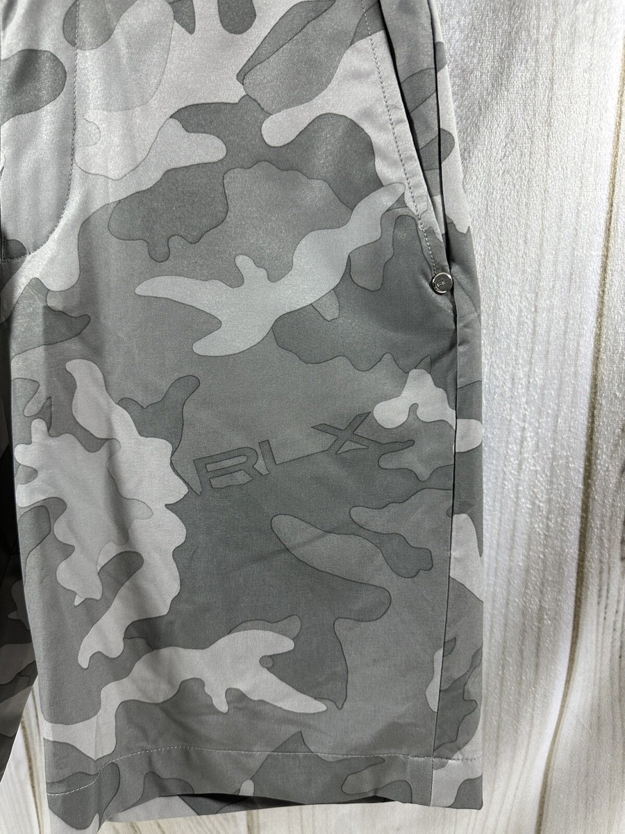 POLO RLX RALPH LAUREN CAMO GOLF SHORTS BOYS 12 GRAY ACTIVE
