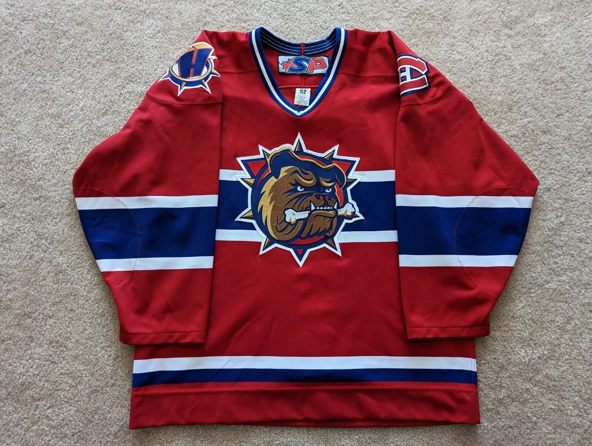 Hamilton Bulldogs 2004 2005 Red Away AHL Hockey Jersey Authentic
