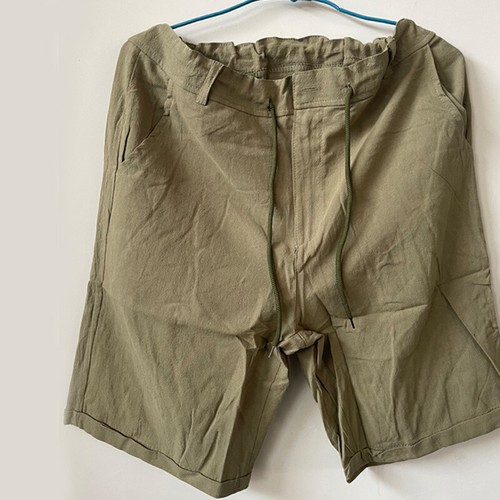 Mens Cotton Linen Shorts Summer Beach Casual Drawstring Loose Short Pants Soft - Picture 5 of 14