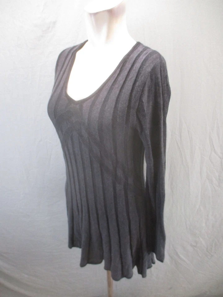 Nuevo con etiquetas Vestido Studio M Talla L Para Mujer Negro Mezcla de Algodón Elástico Manga Larga Tejido 418 Foto 3 de 4