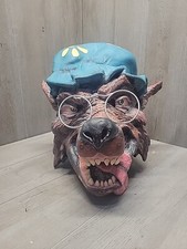 Vintage Little Red Riding Hood Big Bad WOLF Halloween Costume Latex Mask 2002