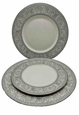 Franciscan Masterpiece China Platinum Renaissance 2 Dinner Plate, 1 Salad Plate
