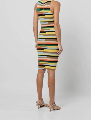 horizontal striped bodycon dress Selah Bodycon Dress in Sunset Stripe Horizontal