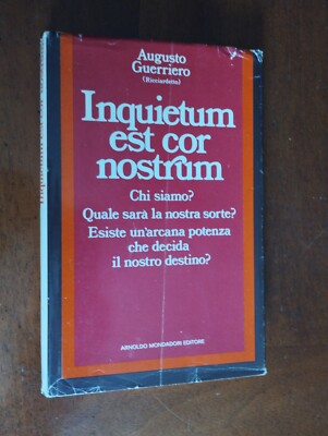Buch INQUIETUM EST COR NOSTRUM AUGUST KRIEGER MONDADORI 1* AUSGABE von 1976