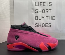 Nike Air Jordan 14 Retro Low Shocking Pink Black DH4121-600 Women's Size 9