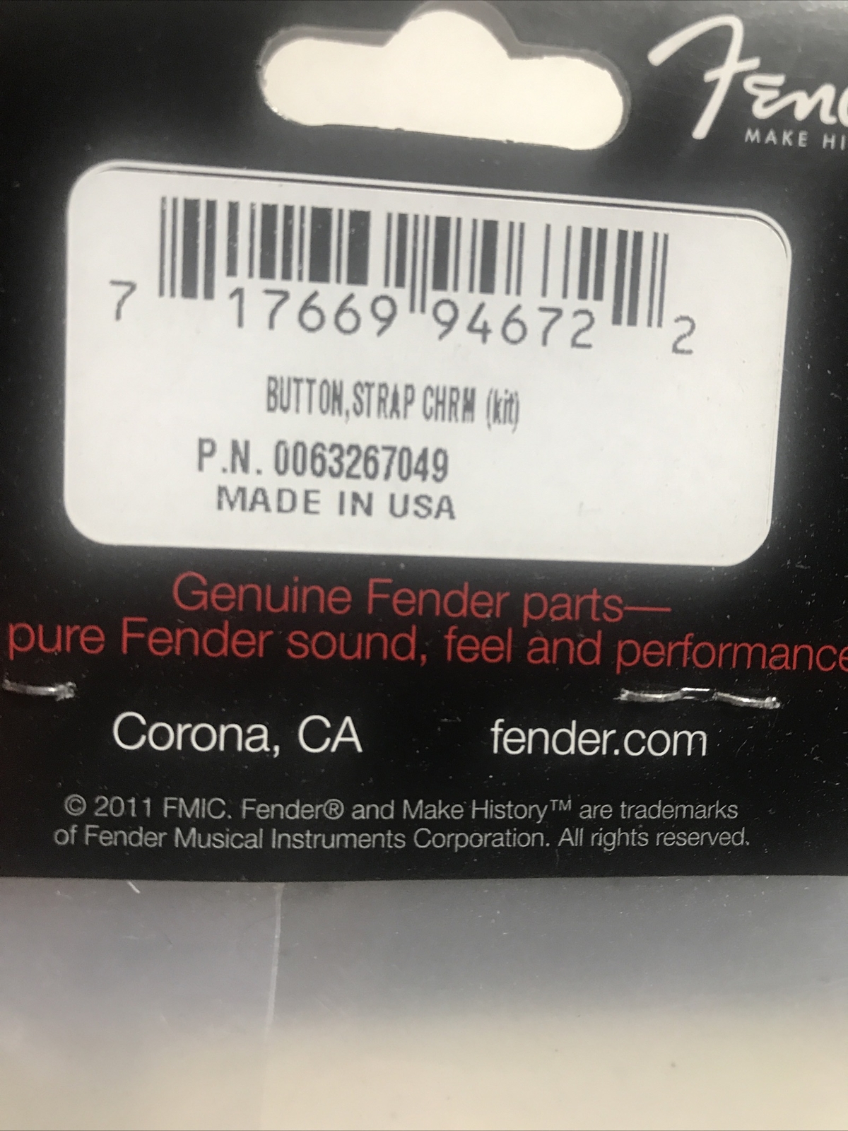 Fender 0063267049 American Standard Strap Buttons Chrome for sale  