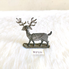 1920er Vintage Rentier Figur Antimon Dekorativ Sammlerst&uuml;ck TOY331