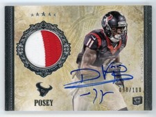 DeVier Posey 2012 Topps Five Star Football Rookie RC Jersey Patch Auto #098/100