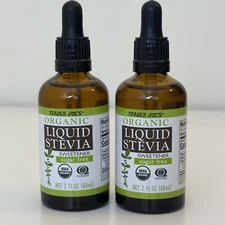 2 Pack Trader Joe's Organic Liquid Stevia Sweetener Sugar-Free 2oz Vegan EXP2028