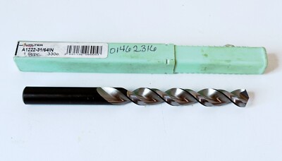 31/64'' WALTER-TITEX Jobber Length Parabolic Drill Bit 130° HSS 6'' OAL RH France