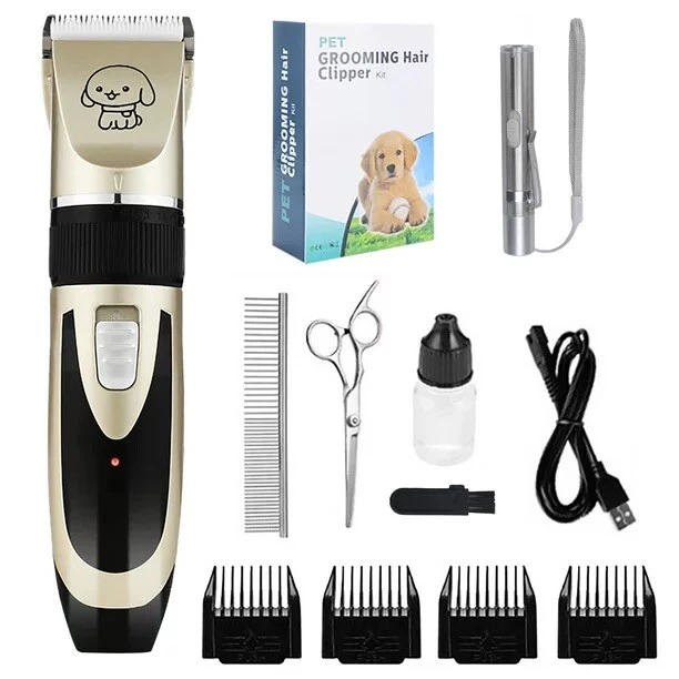 Afeitadora silenciosa inalambrica para perros y gatos. Incluye todos accesorios