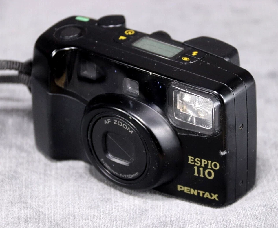 Pentax ESPIO 110 Point & Shoot 35mm Film Camera, 38-110mm Zoom Lens, Case MINT! - Image 3 of 4