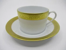 HAVILAND VALENCAY GOLD (GRAND SIECLE COLLECTION) CUP & SAUCER - 2 1/8"  0905B