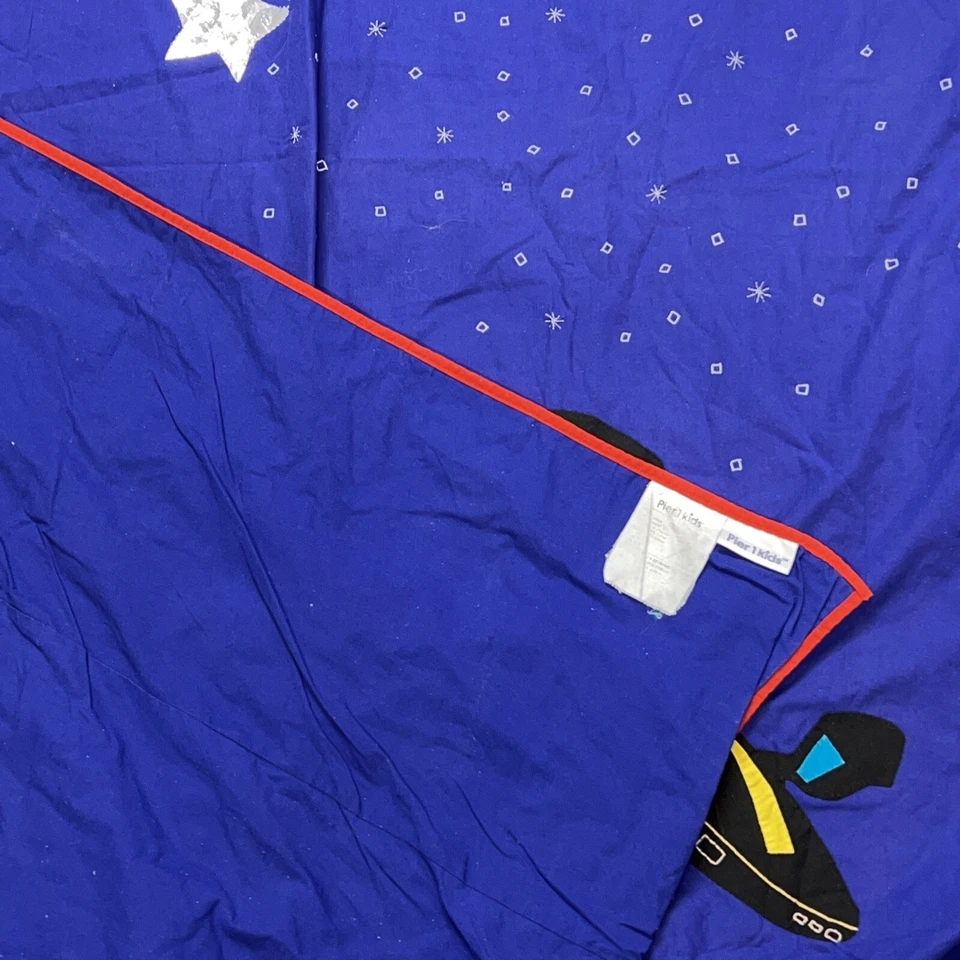 Manta edredón vintage Pier 1 Kids Space Twin patchwork multicolor RARA Foto 3 de 4