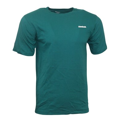 Reebok  Men's Aqua Official Logo Short Sleeve T-Shirt