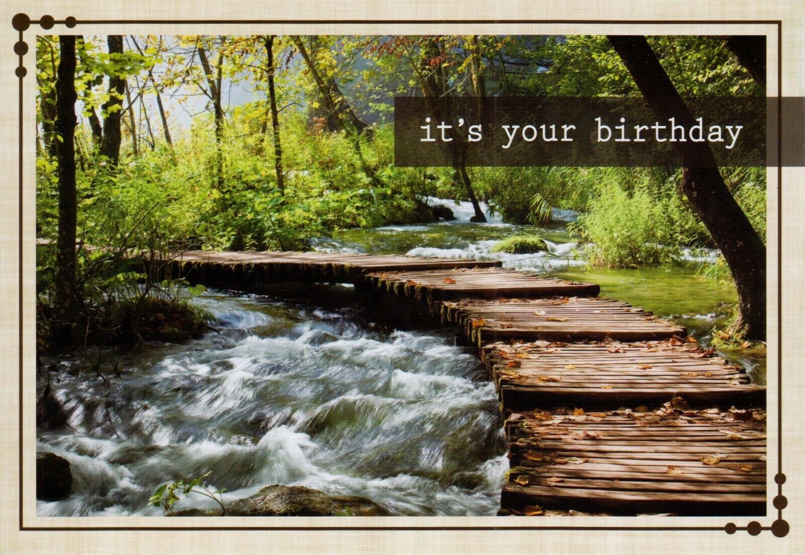 Happy Birthday Serene Woods Water Path Forest His Gift Religious ...