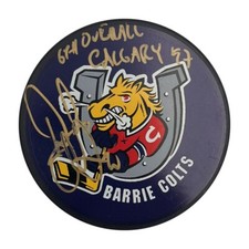 Daniel Tkaczuk Autographed Barrie Colts OHL Puck w/