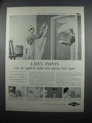 1954 Dow Latex Paint Ad - Over Plaster Hot Spots