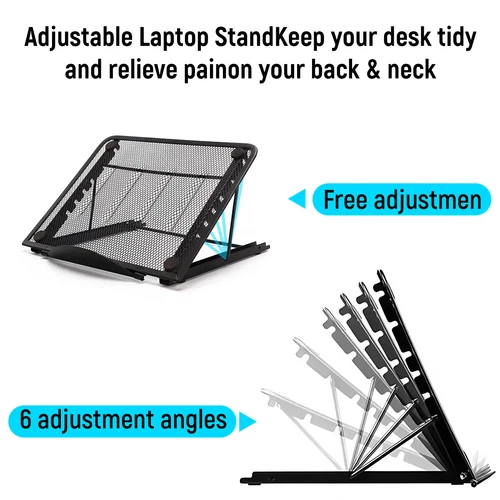 Foldable Laptop Stand Angle Adjustable Tablet Holder Riser Portable Ventilate US - Picture 5 of 6