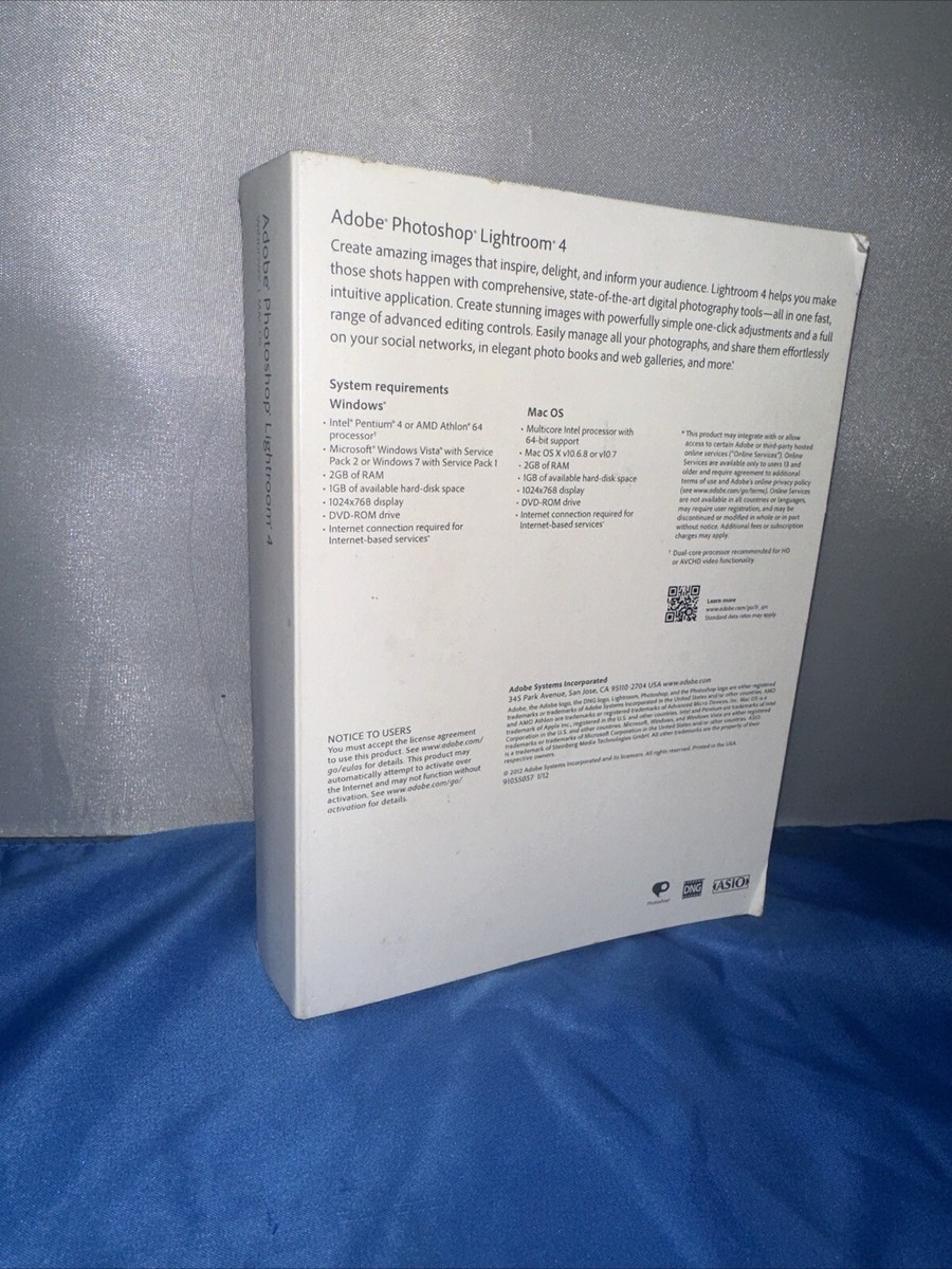 Adobe Photoshop Lightroom 4 (Retail) (1 User/s) - Full Version for