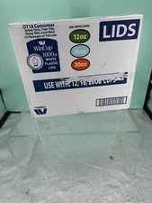 WINCUP PLASTIC DRINK THRU LIDS W/ STRAW SLOT, WHITE FITS 12-20 OZ CUPS, 1000 CT