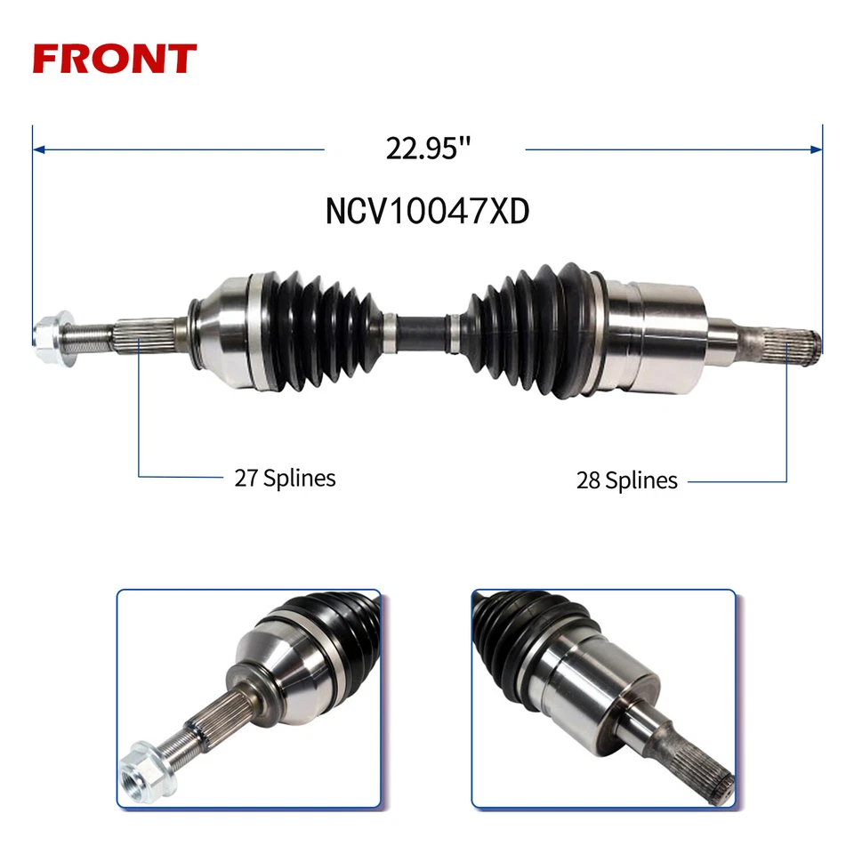 Eixo dianteiro CV Xtreme Duty par para 2004-2012 Chevy Colorado GMC Canyon - Imagem 2 de 4